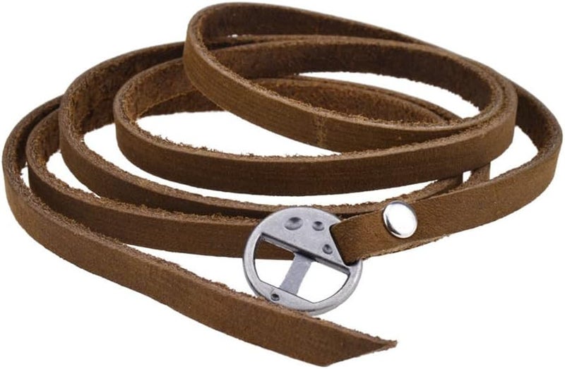 Rantanto Genuine Leather Wrap Bracelets Trendy Western Stackable Cuff Adjustable Boho Layered Bracelet Jewelry For Men Women - Image 3